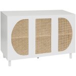 Atmosphera - buffet 3 portes cabras 120x85cm blanc crateur d'intrieur