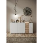 Buffet 3 portes venus blanc laqu brillant / kadiz 181 cm