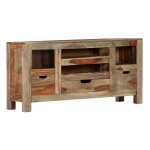 Buffet 3 tiroirs sesham massif fonc mika