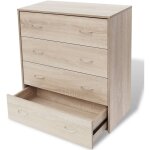 Buffet avec 4 tiroirs buffet bahut buffet bas - 60 x 30, 5 x 71 cm couleur de ch�ne