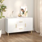 Bonnevie - buffet - armoire de rangement enfilade blanc 100x36x60 cm bois d'ingnierie bv589550