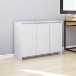 Bonnevie - buffet - armoire de rangement enfilade blanc 102x33x75 cm agglomr bv906900