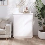 Bonnevie - buffet - armoire de rangement enfilade blanc 60x34x75 cm bois massif de pin bv380107 Bonnevie - buffet - armoire de rangement enfilade blanc 60x34x75 cm bois massif de pin bv380107