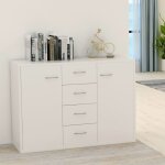 Bonnevie - buffet - armoire de rangement enfilade blanc 88x30x65 cm bois d'ing�nierie bv916547