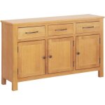 Buffet bahut armoire console meuble de rangement 112 cm bois de ch�ne massif