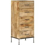 Buffet bahut armoire console meuble de rangement coffre à tiroirs 106 cm bois de manguier massif Buffet bahut armoire console meuble de rangement coffre à tiroirs 106 cm bois de manguier massif