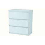 Buffet bahut issa 70 cm caisson blanc mat avec 3 tiroirs en 18 mm