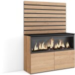 Buffet, bahut, meuble de rangement, 107x145x35 cm, chambre � coucher, pi�ce, chemin�e �lectrique xxl, ...