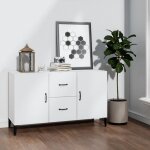 Prolenta premium - buffet bahut meuble de rangement commode blanc 100x36x60 cm bois d'ing�nierie 59699 ...