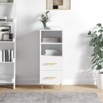 Buffet, bahut, meubles de rangement, commodes blanc brillant 34, 5x34x90 cm bois d'ing�nierie wfe293388 ...