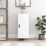 Buffet, bahut, meubles de rangement, commodes blanc brillant 34, 5x34x90 cm bois d'ing�nierie wfe719267 ...