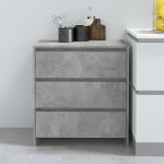 Buffet bahut meuble de rangement commode gris b�ton 70x41x75 cm agglom�r� 88769