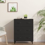 Maison chic - buffet bahut meuble de rangement commode noir 69, 5x34x90 cm bois d'ing�nierie 33505
