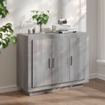 Buffet, bahut, meuble de rangement pour salon, bureau, sonoma gris 92x35x75 cm bois d'ing�nierie, armoire ...