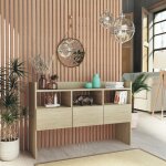 Buffet, bahut, meuble de rangement pour salon, salle � manger, cuisine ch�ne sonoma 105x30x70 cm agglom�r� ...