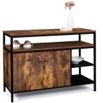 Idmarket - buffet bas 2 portes 100 cm chicago design industriel