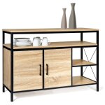 Idmarket - buffet bas 2 portes 100 cm detroit design industriel