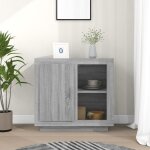 Buffet bas contemporain - meuble commode de rangement - sonoma gris 80x40x75 cm chic - 748711