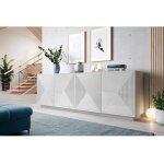 Bobochic - buffet 4 portes 200 cm alice blanc