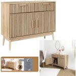 Buffet en bois 2 portes klaus ? design claustra ? dimensions 120x80x40cm ? id�al pour salon ou chambre ...