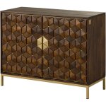 Buffet en bois de manguier 98x40x77 marron huil� diamond 208