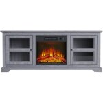 Purline - buffet avec cheminée électrique couleur gris 2000w Purline - buffet avec cheminée électrique couleur gris 2000w
