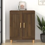 Buffet ch�ne marron 69, 5x34x90 cm bois d'ing�nierie vidaxl