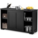 Buffet commode bas avec 2 etagères, tablette hauteur réglable, vaisselier / bahut de cuisine avec porte ... Buffet commode bas avec 2 etagères, tablette hauteur réglable, vaisselier / bahut de cuisine avec porte ...