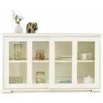 Buffet commode bas avec 2 etageres, tablette hauteur reglable, vaisselier / bahut de cuisine avec porte ...