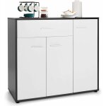 Costway - buffet cuisine avec 2 placards, buffet salle  manger tagre rglable, grand tiroir, 88 x ...