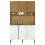 Buffet de cuisine 6 portes 1 tiroir chêne et blanc 7 niches l 111 h 185 p 39. 3 cm Buffet de cuisine 6 portes 1 tiroir chêne et blanc 7 niches l 111 h 185 p 39. 3 cm