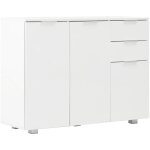 Maison chic - buffet de cuisine - buffet, bahut et enfilade - blanc brillant 107 x 35 x 76 cm