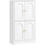 Buffet cuisine, meuble cuisine rangement avec 4 portes cintr�es et 2 �tag�res r�glables, 60 x 30 x 110 ...