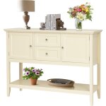 Costway - buffet cuisine, buffet salon 2 armoires  portes, 2 tiroirs, tagre de rangement, meuble console ...