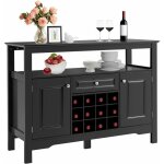 Buffet de cuisine avec support amovible de rangement pour 12 bouteilles, etagere, tiroir, portes de rangement, ... Buffet de cuisine avec support amovible de rangement pour 12 bouteilles, etagere, tiroir, portes de rangement, ...