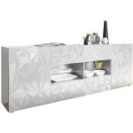 Vente - unique - buffet eris - 2 portes & 4 tiroirs - blanc laqu