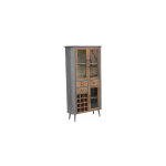 M&s - buffet haut 3 portes 3 tiroirs 97 cm en palissandre et acier - suwa M&s - buffet haut 3 portes 3 tiroirs 97 cm en palissandre et acier - suwa