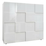 Vente - unique - buffet - milano - 2 portes - blanc laqué brillant - 121 x 42 x 111 cm Vente - unique - buffet - milano - 2 portes - blanc laqué brillant - 121 x 42 x 111 cm