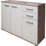 Buffet haut de design moderne avec 3 portes et 3 tiroirs, buffet de cuisine, buffet avec étagères et ... Buffet haut de design moderne avec 3 portes et 3 tiroirs, buffet de cuisine, buffet avec étagères et ...