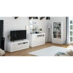 Dmora - buffet haut dmirri, buffet moderne à 3 portes, buffet meuble tv salon, 144x42h87 cm, blanc Dmora - buffet haut dmirri, buffet moderne à 3 portes, buffet meuble tv salon, 144x42h87 cm, blanc