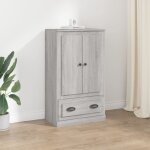 Buffet haut, enfilade, bahut, armoire de cuisine sonoma gris 60x35, 5x103, 5 cm bois d'ing�nierie pwfn27507 ...