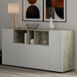Buffet haut paterson, buffet moderne à 3 portes, buffet de salon à compartiments, buffet de salon, meuble ... Buffet haut paterson, buffet moderne à 3 portes, buffet de salon à compartiments, buffet de salon, meuble ...