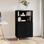 Maison chic - buffet haut meuble de rangement commode bahut noir 60x36x110 cm bois d'ingénierie 79741 ... Maison chic - buffet haut meuble de rangement commode bahut noir 60x36x110 cm bois d'ingénierie 79741 ...