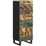 Buffet haut et tiroir 60x33x100 cm bois massif rcupration / fer vidaxl