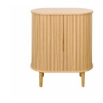 Miliboo - buffet haut vintage avec portes coulissantes bois clair chne l70 cm epic