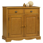 Beaux meubles pas chers ? buffet pin massif miel 2 portes 2 tiroirs 2 niches ? dimensions l 101 h 90 ...