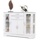 Buffet placard de cuisine, meuble de cuisine, cabinet de stockage, buffet avec portes et etagres, avec ...