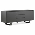 Meubletmoi - buffet plateau céramique gris anthracite 2 portes 3 tiroirs - ceramik Meubletmoi - buffet plateau céramique gris anthracite 2 portes 3 tiroirs - ceramik
