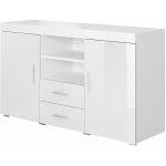 Muebles bonitos - buffet de salon bas 2 portes 2 tiroirs 140x80x40cm meuble de rangement mod�le roque ...