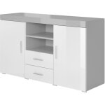 Muebles bonitos - buffet de salon bas 2 portes 2 tiroirs 140x80x40cm meuble de rangement mod�le roque ...